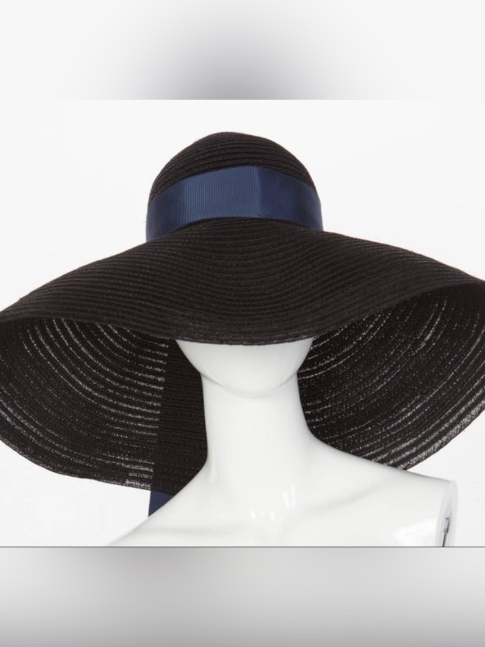 Lanvin Sunhat Black with a Ribbon Tie